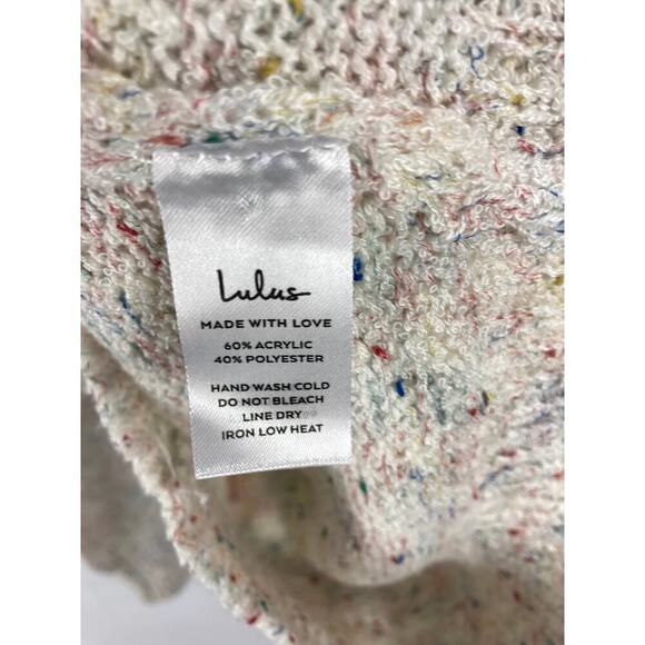 Lulus Happy Thoughts Multiknit Button Front Cardigan Sweater Size XS - Picture 4 of 6